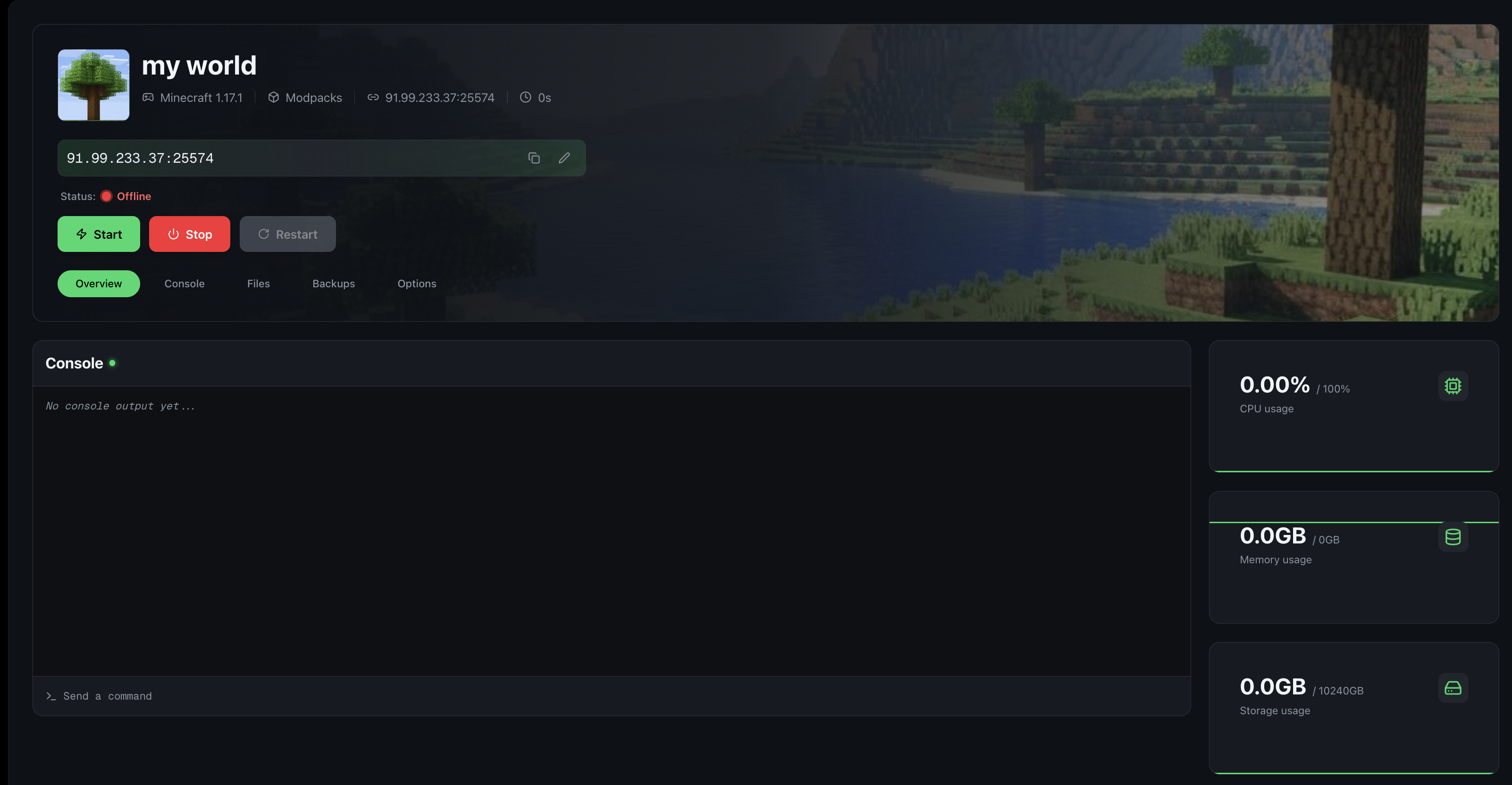 ONE-CLICK MODPACKS interface